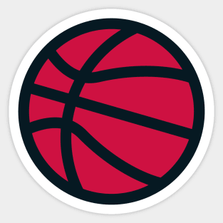 Simple Basketball Design In Your Team's Colors! Sticker